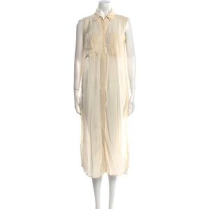 Alexander Wang Cream Sleeveless Silk Dress